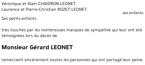 Gerard LEONET