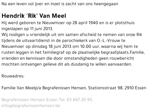 Hendrik Van Meel