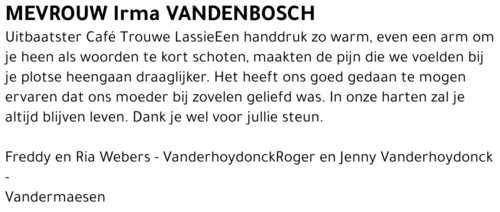 Irma Vandenbosch