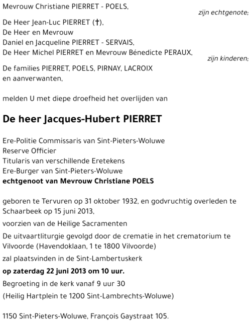 Jacques-Hubert PIERRET
