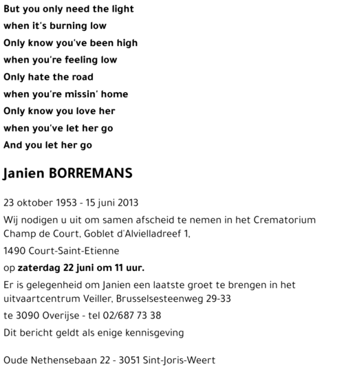 Janien BORREMANS