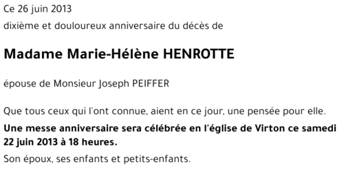 Marie-Hélène HENROTTE