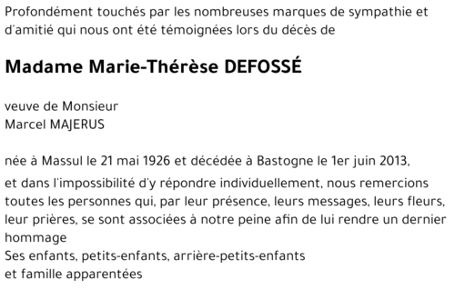 Marie-Thérèse Defossé