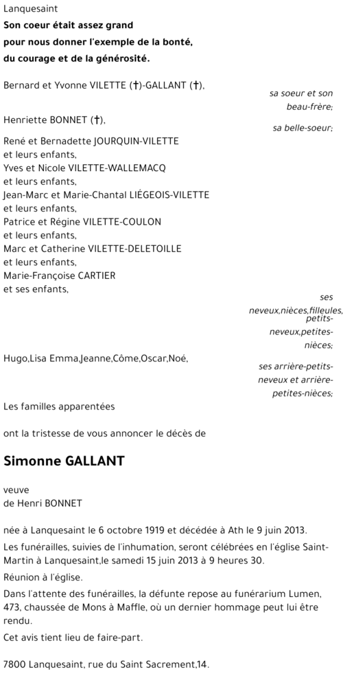 Simone GALLANT