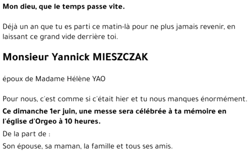 Yannick MIESZCZAK