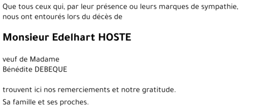 Edelhart HOSTE