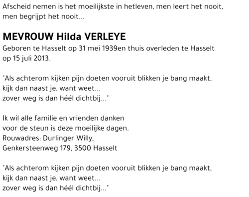 Hilda Verleye