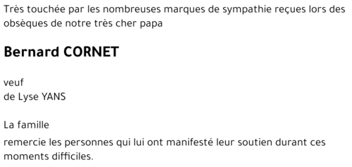 Bernard CORNET