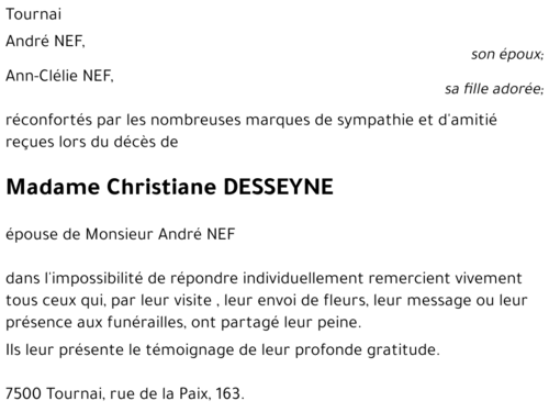 Christiane DESSEYNE