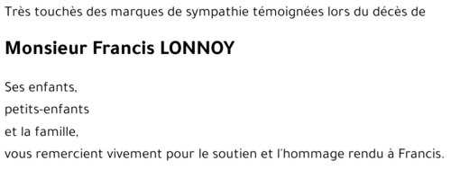 Francis LONNOY