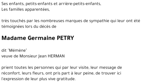 Germaine PETRY