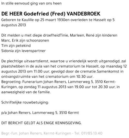 Godefried (Fred) Vandebroek