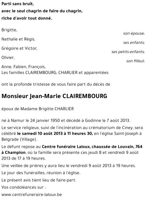 Jean-Marie CLAIREMBOURG