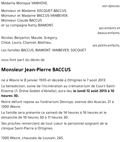 Jean-Pierre BACCUS