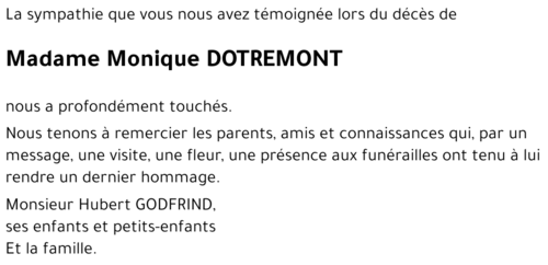 Monique DOTREMONT