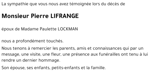 Pierre LIFRANGE