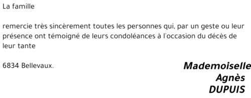 Agnès DUPUIS