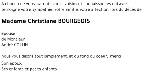 Christiane BOURGEOIS