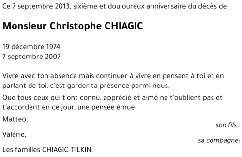 Christophe CHIAGIC
