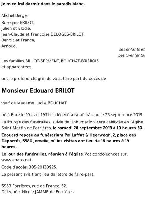 Edouard BRILOT