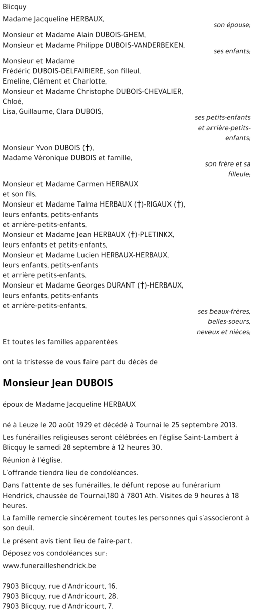Jean DUBOIS