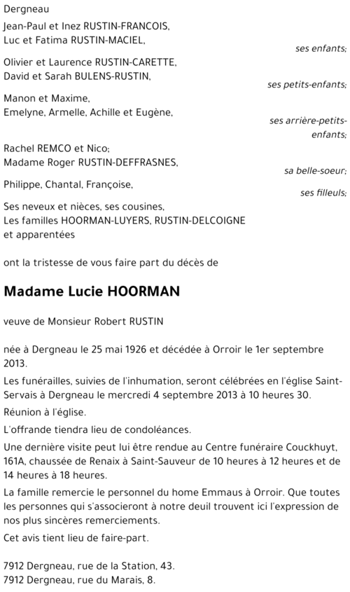 Lucie HOORMAN
