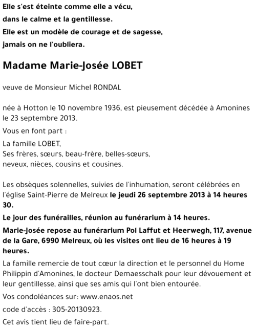 Marie-Josée LOBET