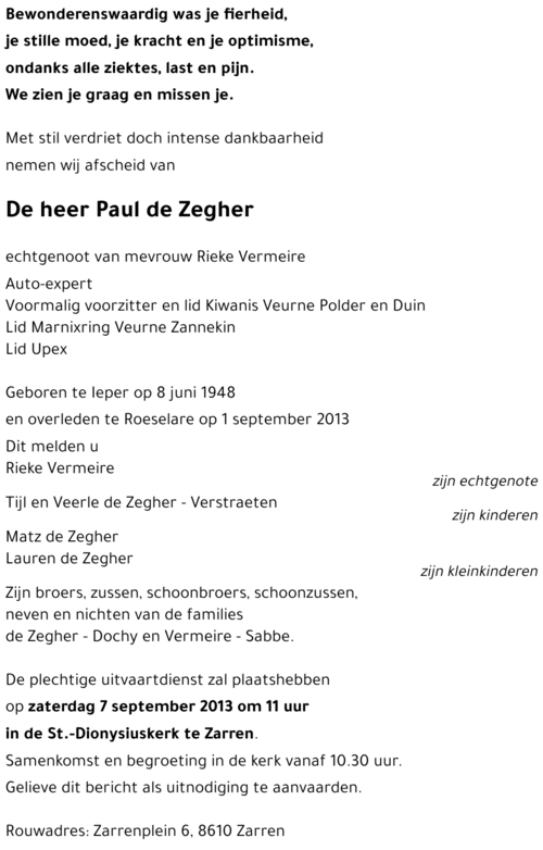 Paul de Zegher