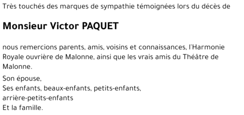Victor PAQUET