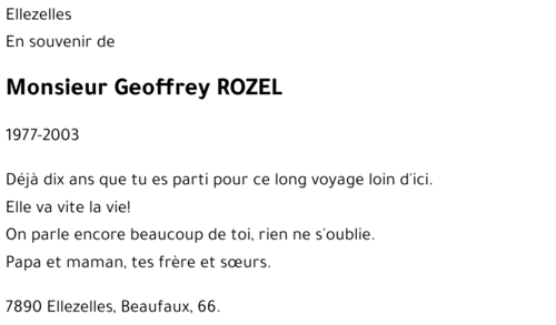 Geoffrey ROZEL
