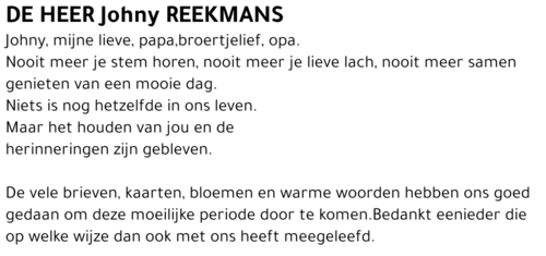 Johny Reekmans