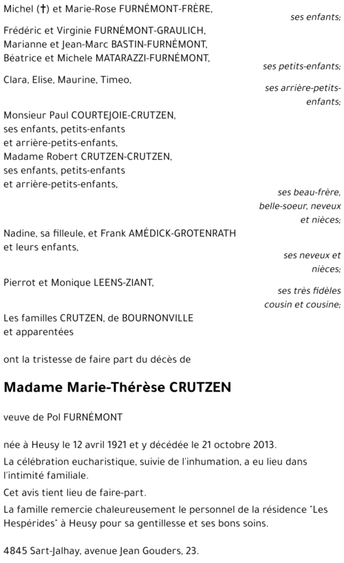Marie-Thérèse CRUTZEN