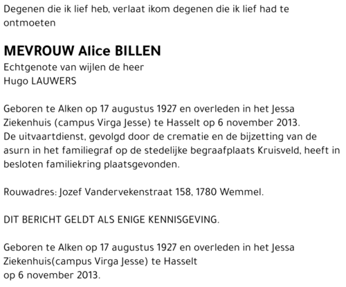 Alice Billen