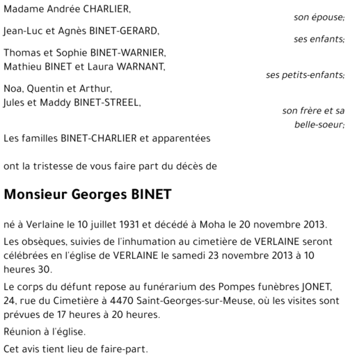 Georges BINET