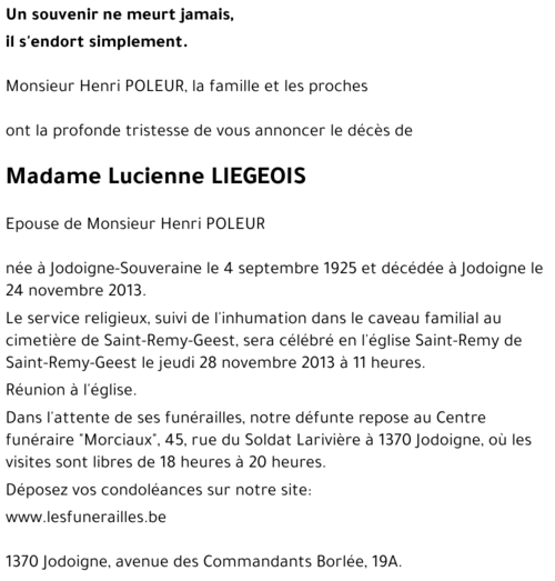 Lucienne LIEGEOIS