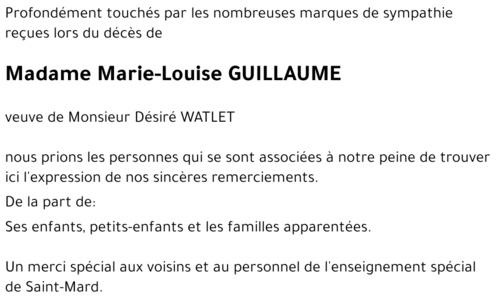 Marie-Louise GUILLAUME