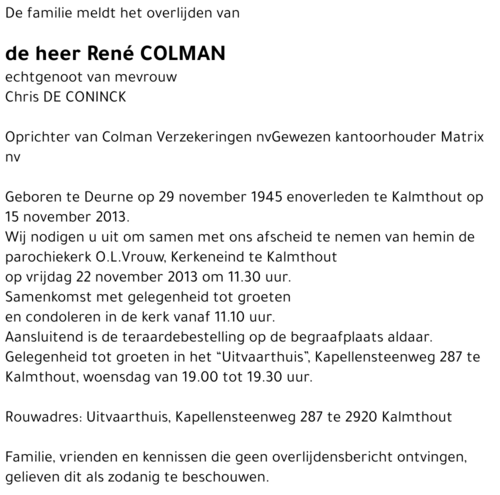 René Colman