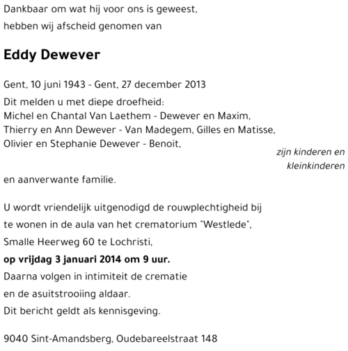 Eddy Dewever