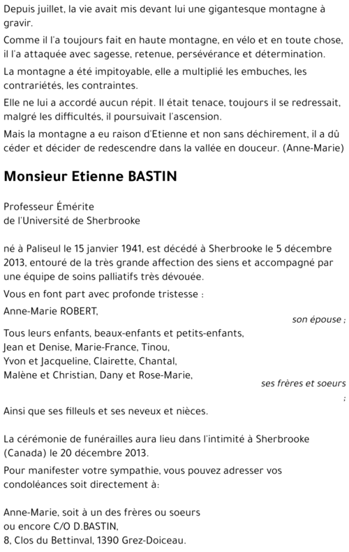 Etienne BASTIN