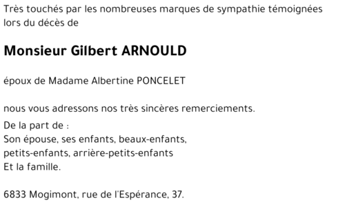 Gilbert ARNOULD