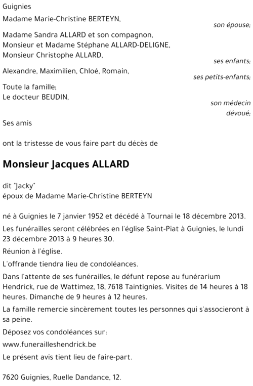 Jacques ALLARD