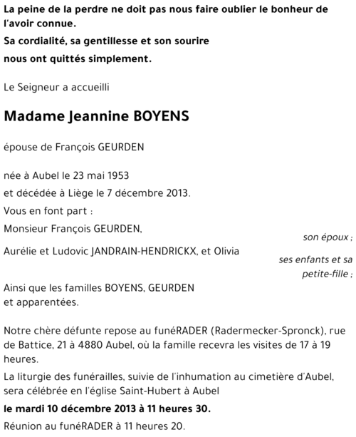 Jeannine BOYENS