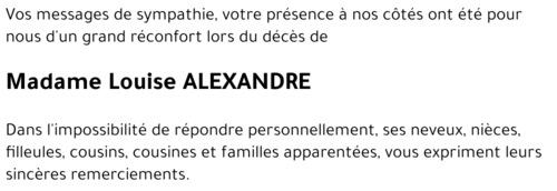 Louise ALEXANDRE