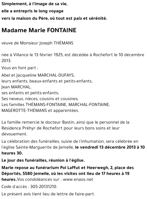 Marie FONTAINE