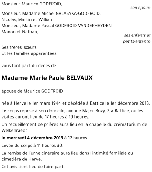 Marie Paule BELVAUX
