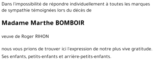 Marthe BOMBOIR