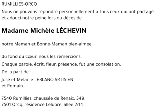Michèle LÉCHEVIN