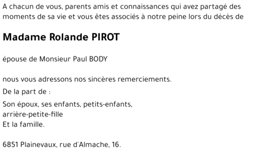 Rolande PIROT