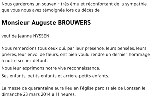 Auguste BROUWERS