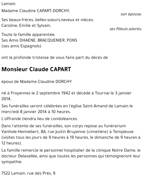 Claude CAPART